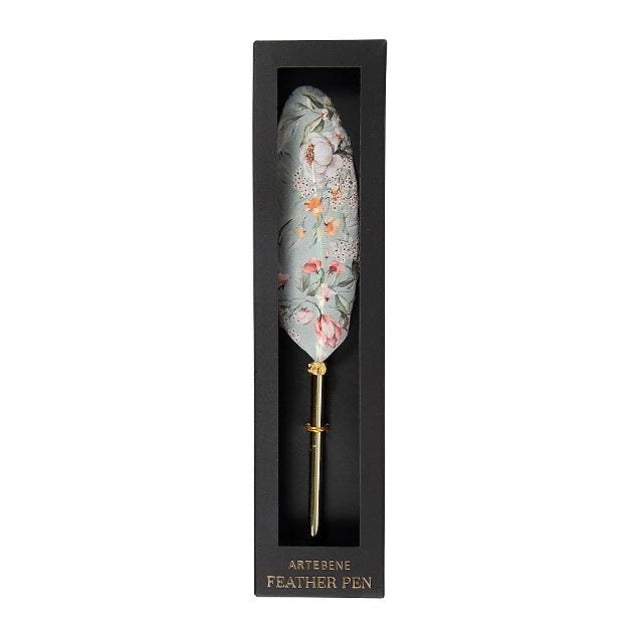 Artebene Feather Pen Floral Art on Aqua 220755 in box