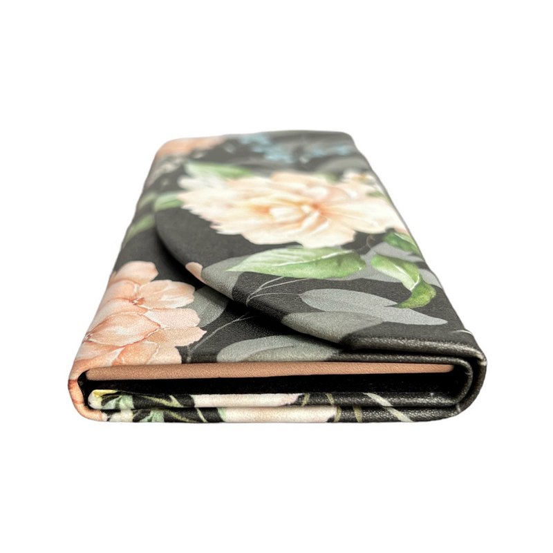 Artebene Fold-flat Floral Glasses Case 210576 black end end