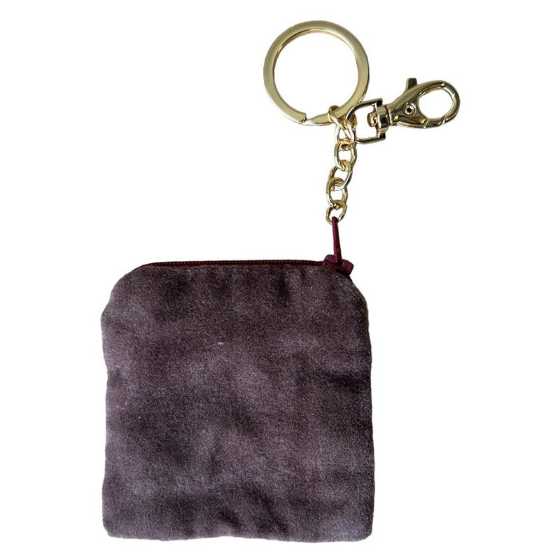 Artebene Keyring Velvet Purse Gold Leaf back