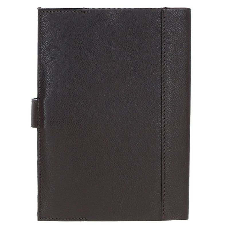 Ashwood A5 Notebook Brown Leather and Green Tweed TW-19 rear