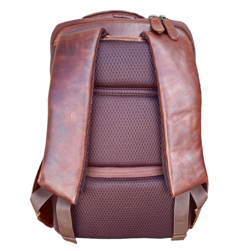 Ashwood Leather Backpack Chestnut rear