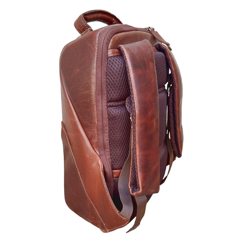 Ashwood Leather Backpack Chestnut right side back