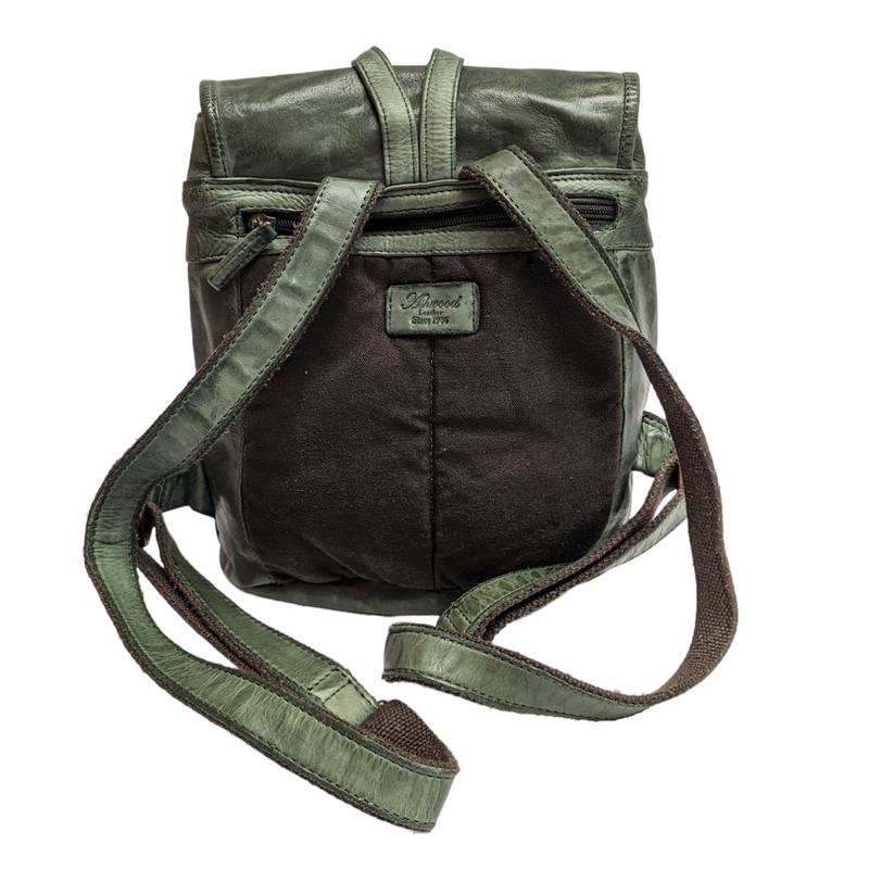 Ashwood Leather Backpack Green D-97 GREEN back