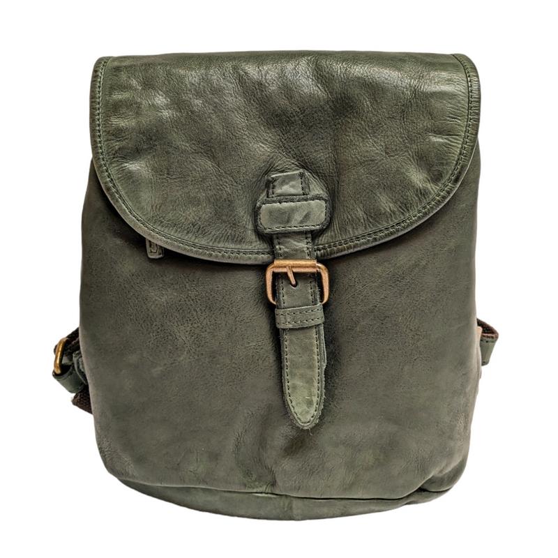 Ashwood Leather Backpack Green D-97 GREEN front