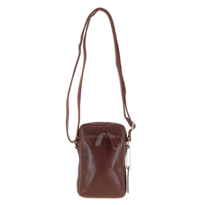 Ashwood Leather Camera Bag Style K-41 Chestnut hanging front