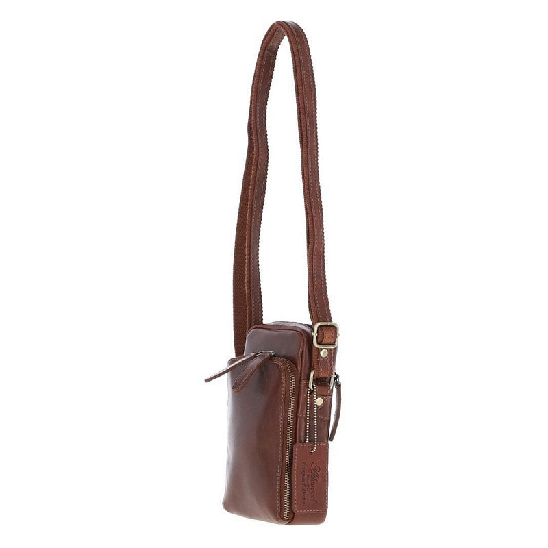 Ashwood Leather Camera Bag Style K-41 Chestnut hanging side