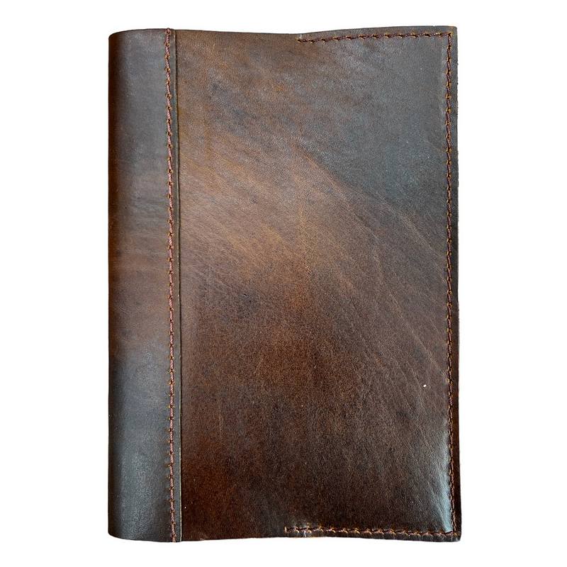 Ashwood Leather Covered A5 Notebook Copper Brown front