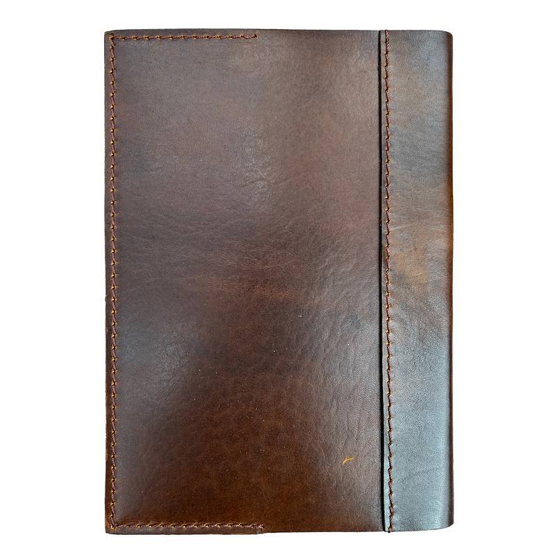 Ashwood Leather Covered A5 Notebook Copper Brown rear