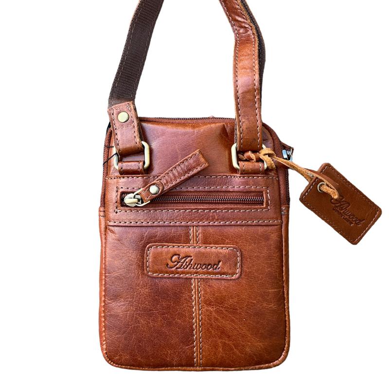 Ashwood Leather Cross-body Bag Honey rear