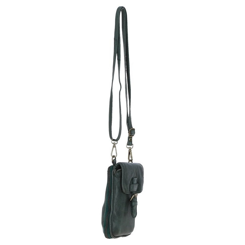 Ashwood Leather Crossbody Bag Small Green D-99-GREEN zip