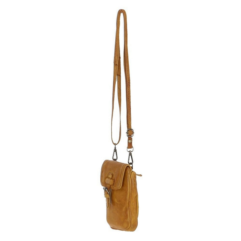 Ashwood Leather Crossbody Bag Small Yellow D-99-Yellow side