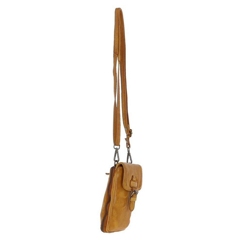 Ashwood Leather Crossbody Bag Small Yellow D-99-Yellow zip