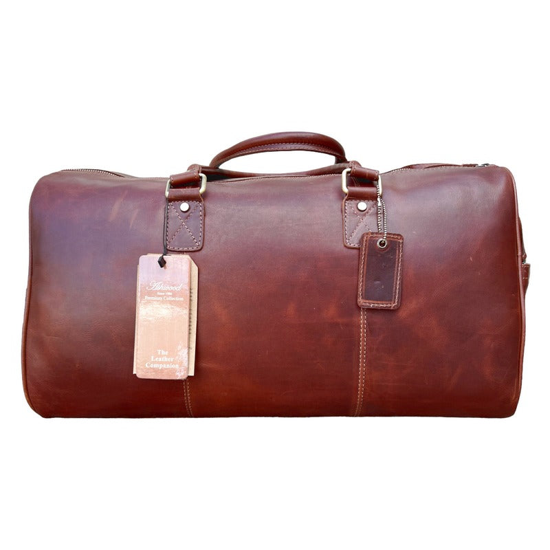 Ashwood Leather Holdall Chestnut front