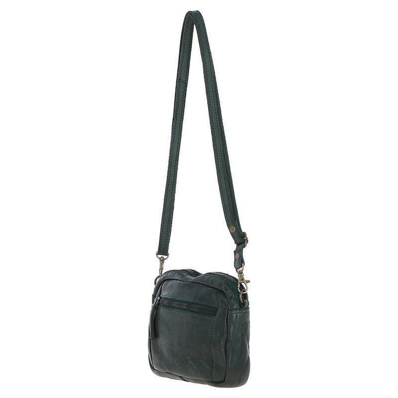 Ashwood Leather Vintage Cross Body Bag D-98-Green side