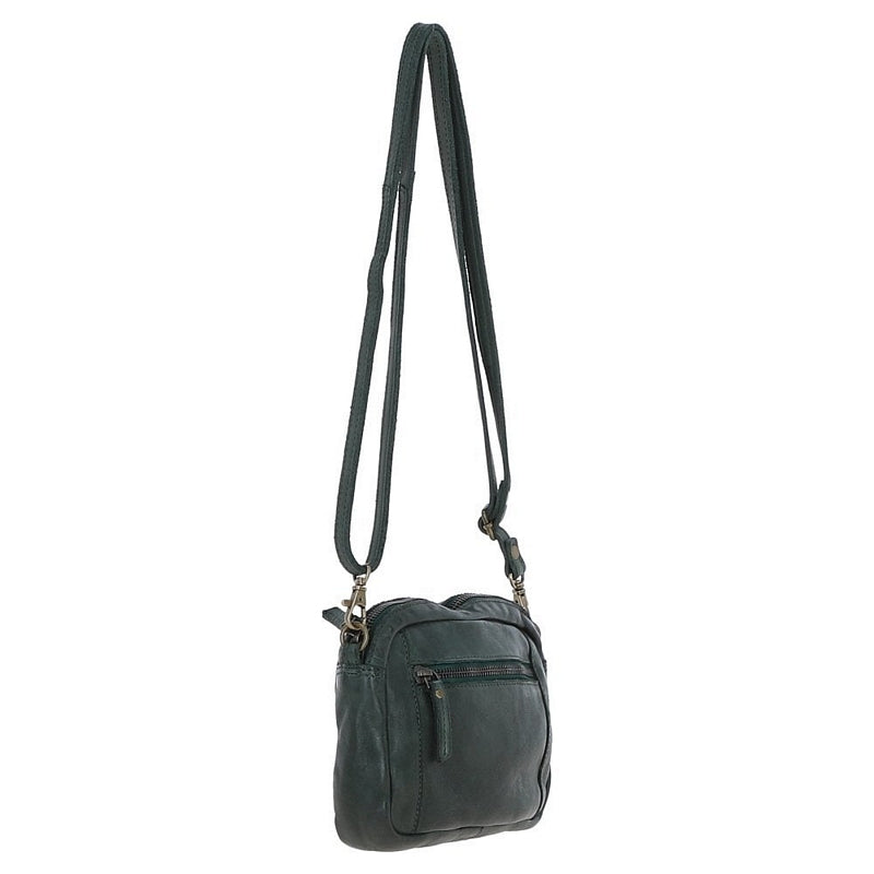Ashwood Leather Vintage Cross Body Bag D-98-Green zip
