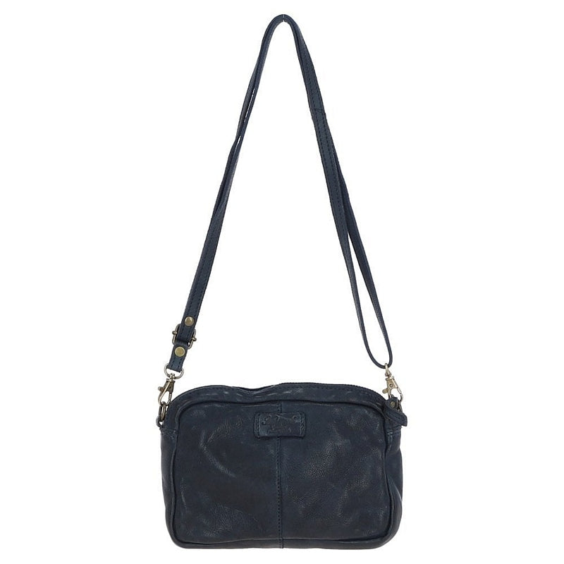 Ashwood Leather Vintage Cross Body Bag D-98-Navy front