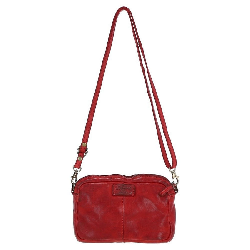 Ashwood Leather Vintage Cross Body Bag D-98-Red front