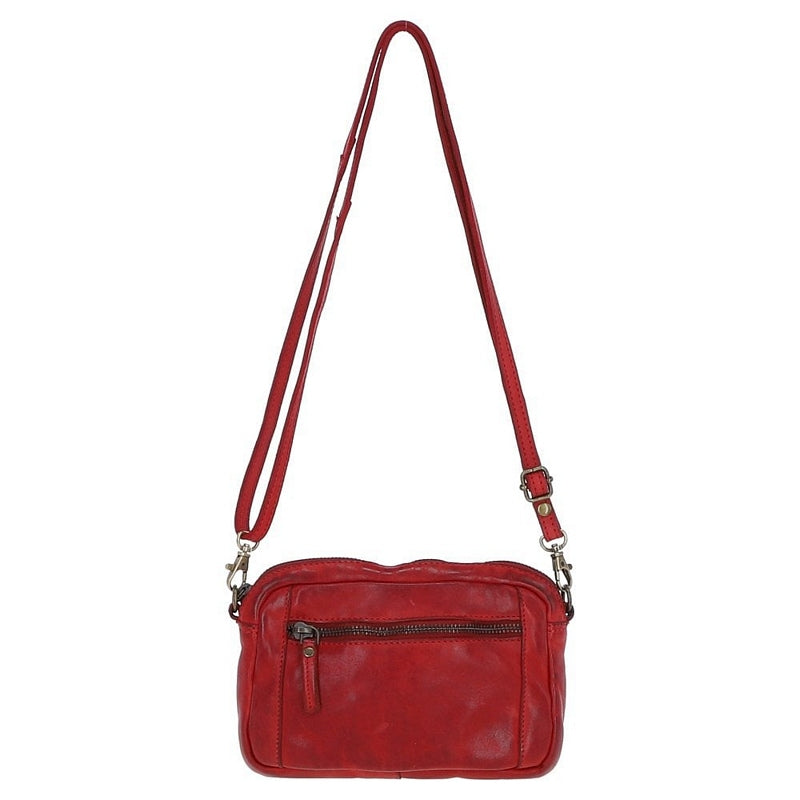 Ashwood Leather Vintage Cross Body Bag D-98-Red rear
