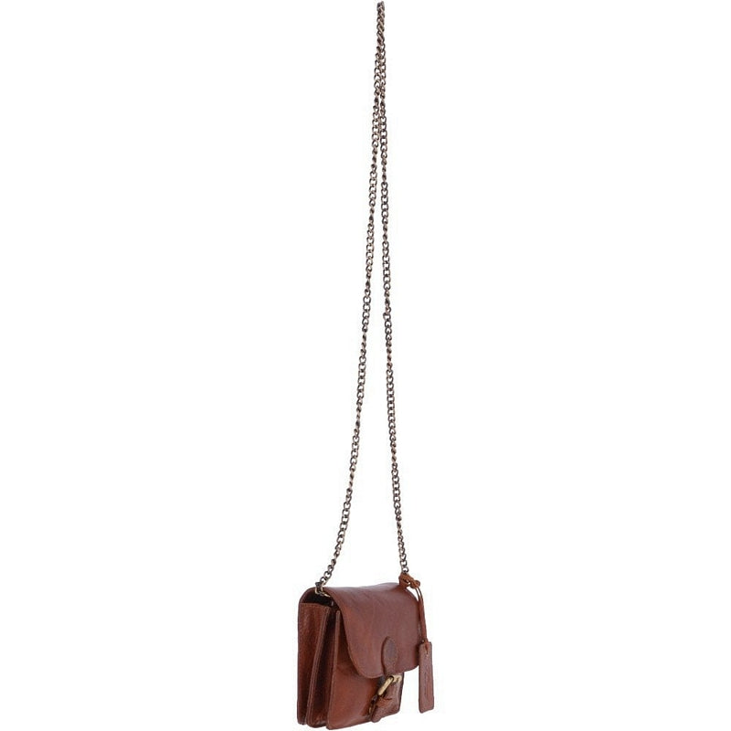 Ashwood Leather Vintage Mini Leather Shoulder Bag With Chain Strap Honey G-27 other side