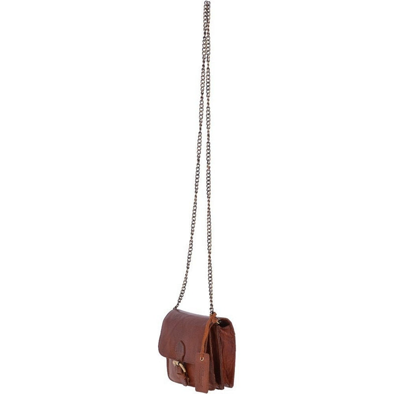 Ashwood Leather Vintage Mini Leather Shoulder Bag With Chain Strap Honey G-27 side