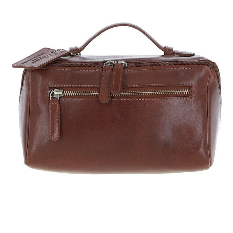 Ashwood Leather Washbag Chestnut K-49-CHESTNUT front