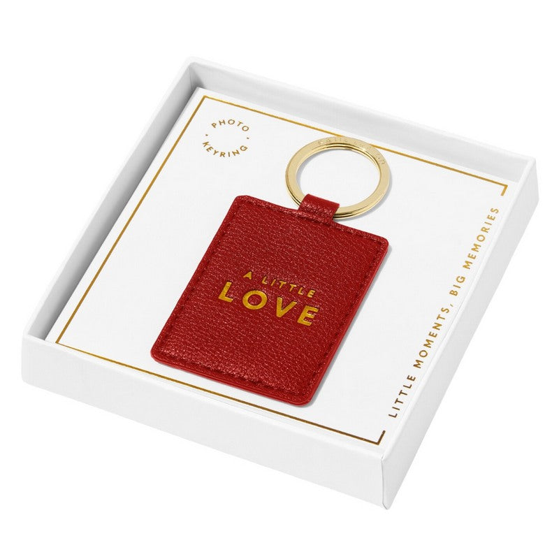 Beautifully Boxed Photo Keyring A Little Love in Red KLB3054 front in box