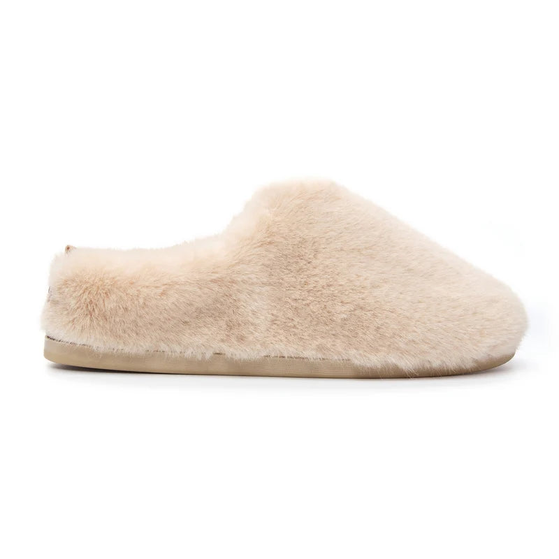 Bedroom Athletics Ariana Luxury Faux Fur Mule Slipper Gingerbread Single side main