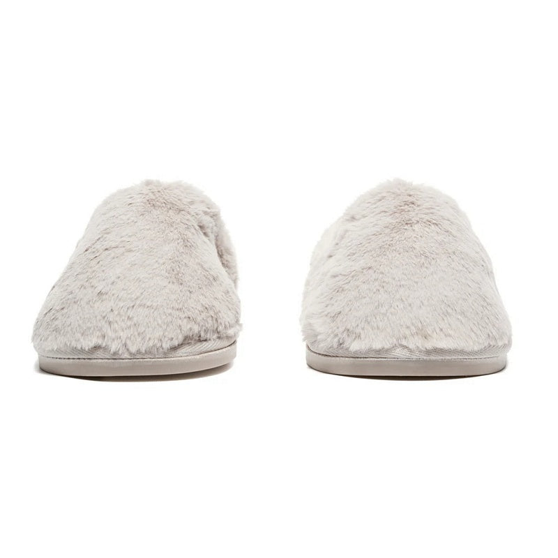 Bedroom Athletics Ariana Recycled Faux Fur Mule Slipper Light Grey 210-304-704-990 front