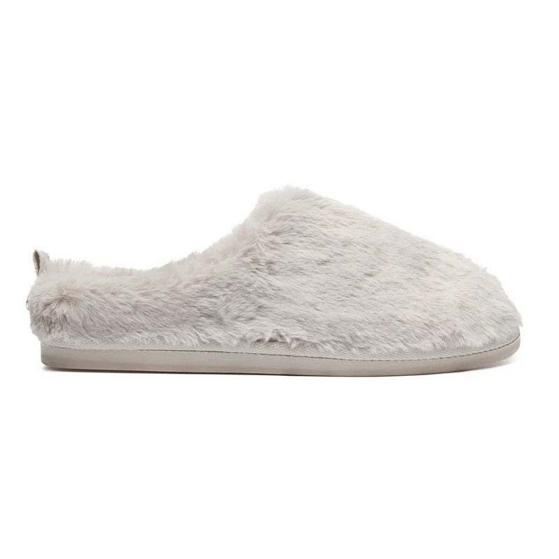 Bedroom Athletics Ariana Recycled Faux Fur Mule Slipper Light Grey 210-304-704-990 side