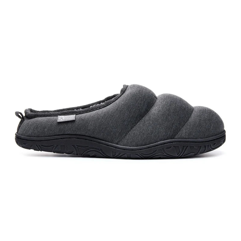 Bedroom Athletics Matt Jersey Puffa Mule Slipper Charcoal Marl Single side