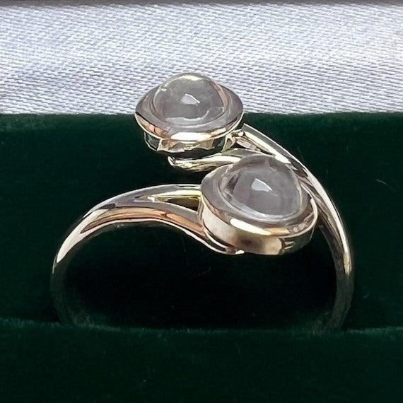 April Birth Stone Pewter Ring Crystal