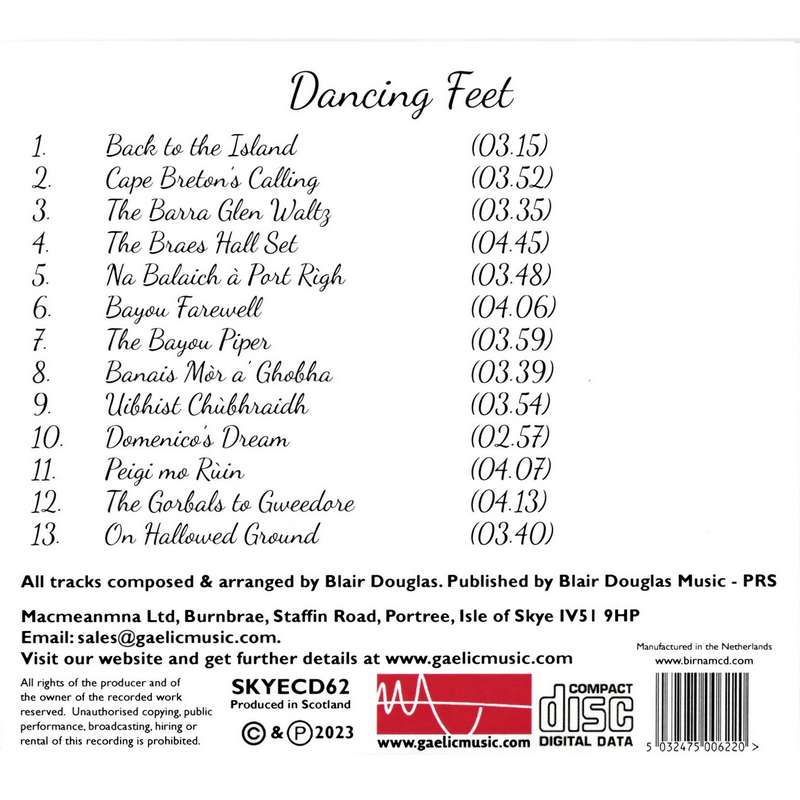 Blair Douglas Dancing Feet SKYECD62 CD track list