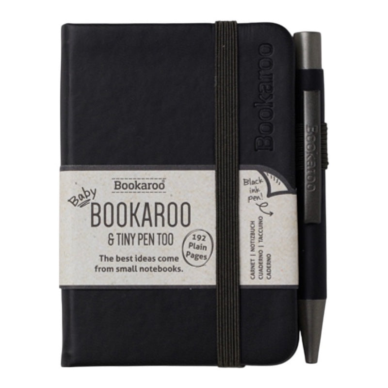 Bookaroo Baby Notebook & Pen Black front