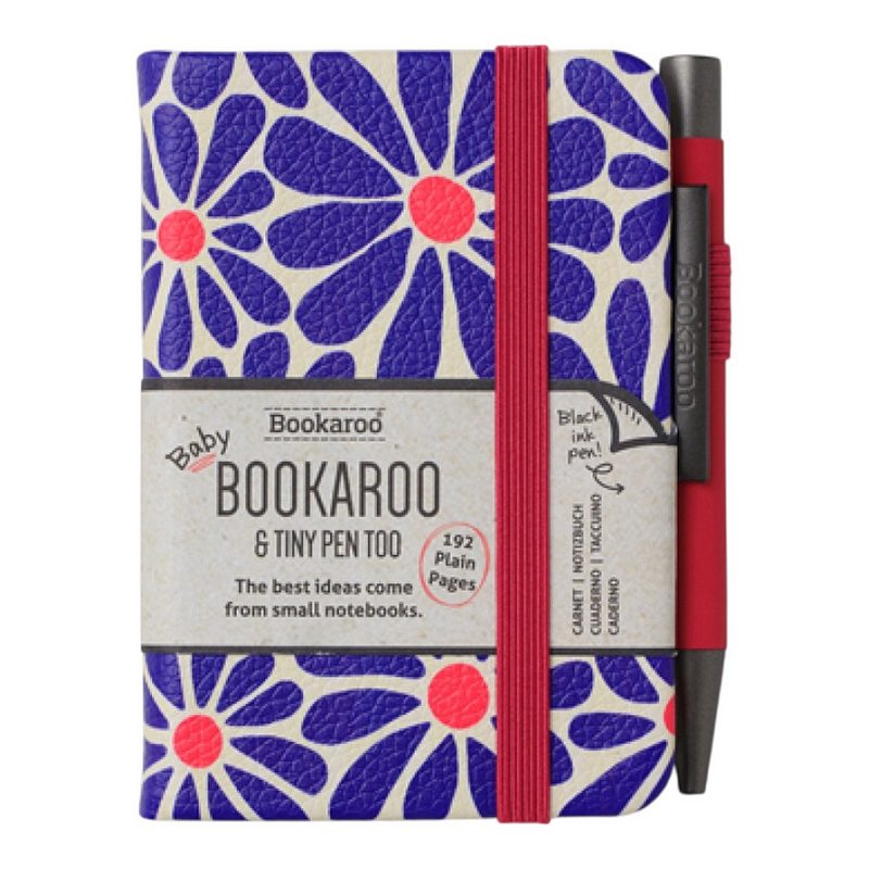 Bookaroo Baby Notebook & Pen Pink & Purple Daisy front