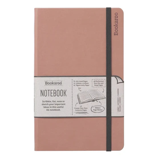 Bookaroo Notebook A5 Blush front