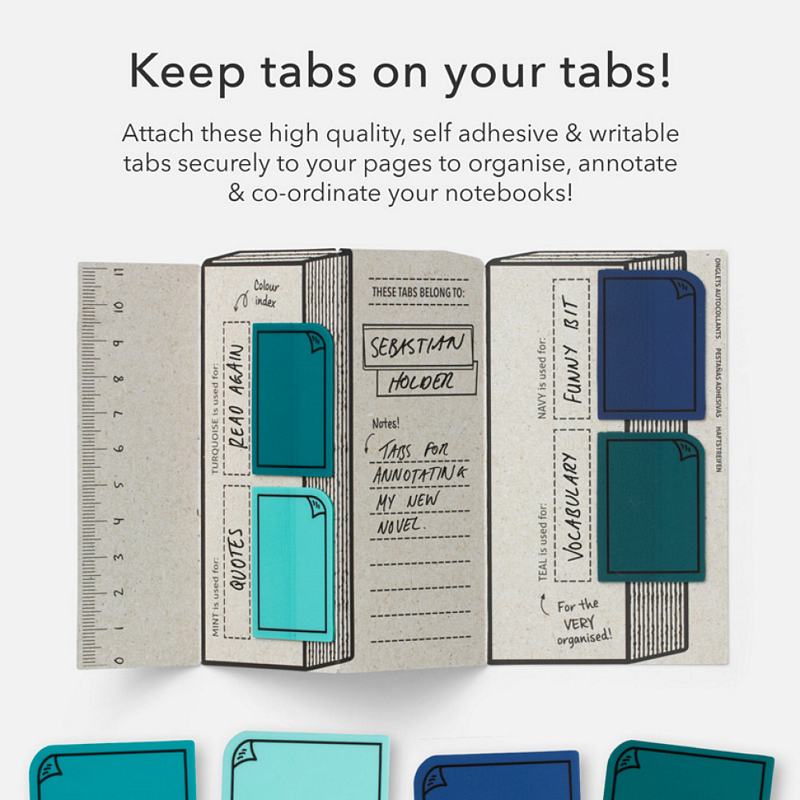 Bookaroo Sticky Tabs Blue 53502 details