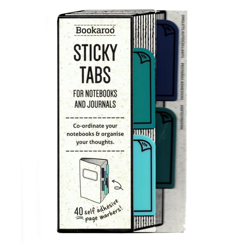 Bookaroo Sticky Tabs Blue 53502 front