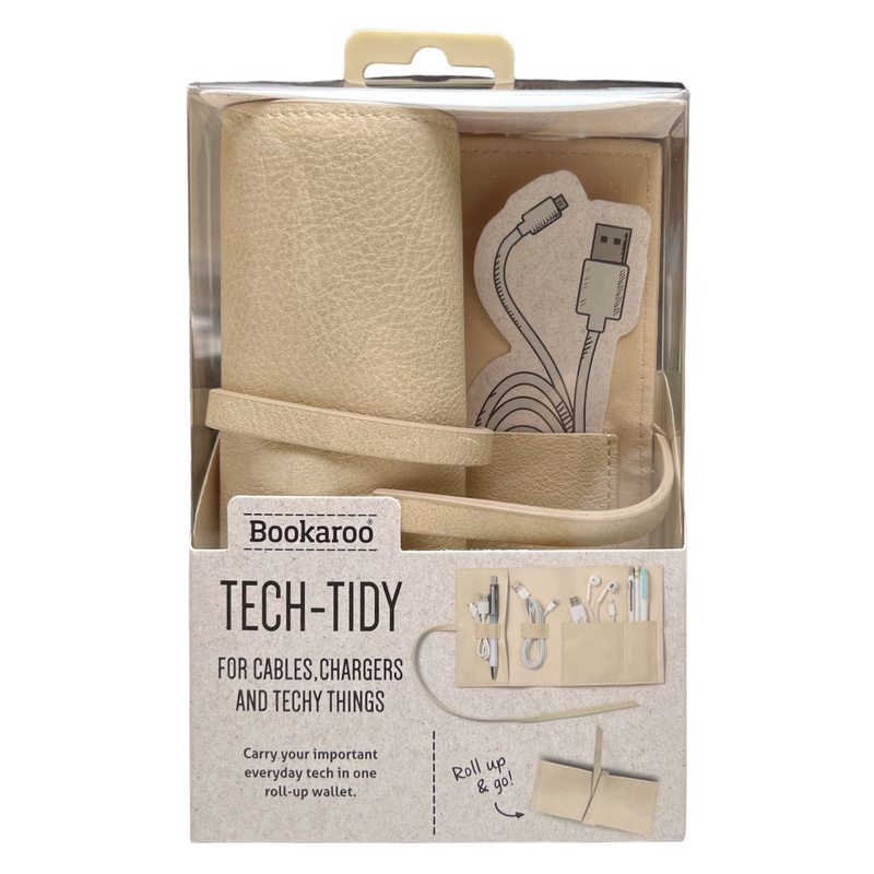 Bookaroo Travel Tech Tidy Cream in box front