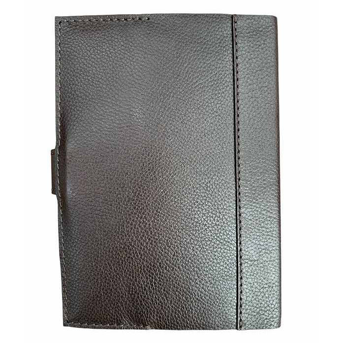 Brown Leather & MacLeod Tweed Covered A6 Notebook rear