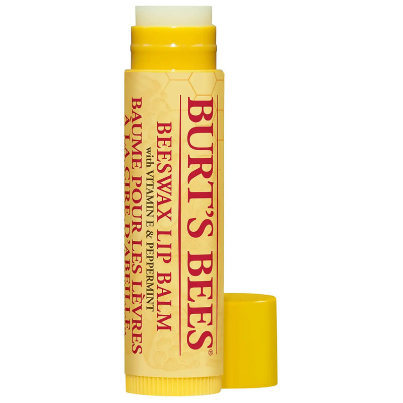 Burt's Bees Beeswax Lip Balm Tube open