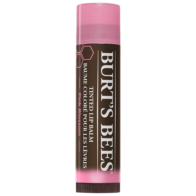 Burt's Bees Tinted Lip Balm Pink Blossom closed