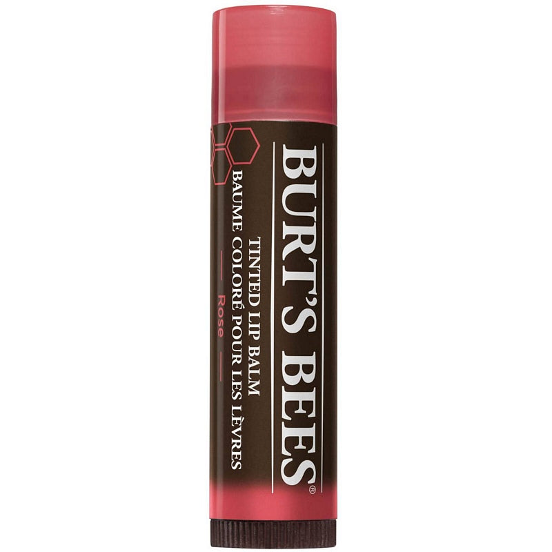 Burt's Bees Tinted Lip Balm Rose closed