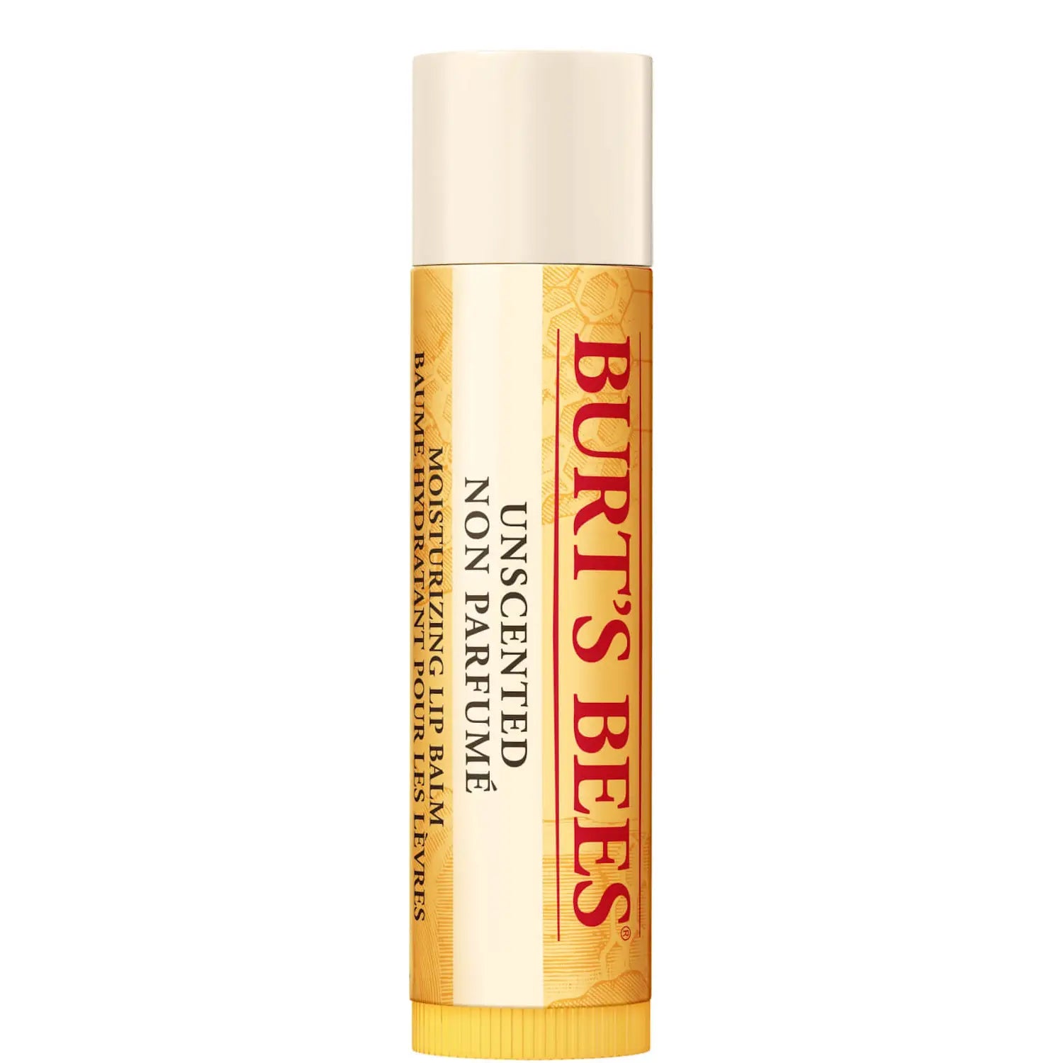 Burt's Bees Unscented Moisturising Lip Balm closed