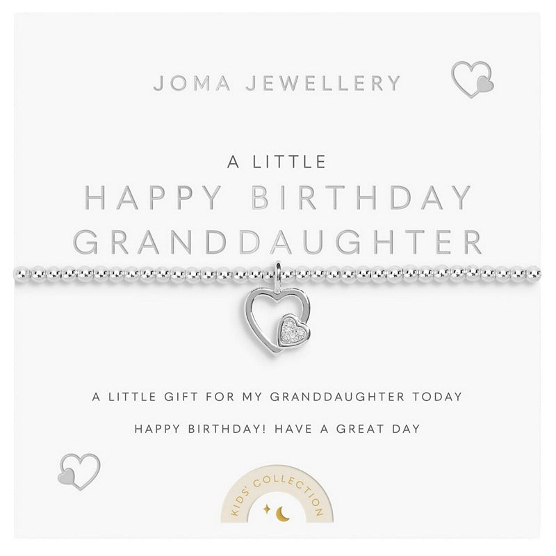 C916 A Little Happy Birthday Granddaughter Child's Bracelet front