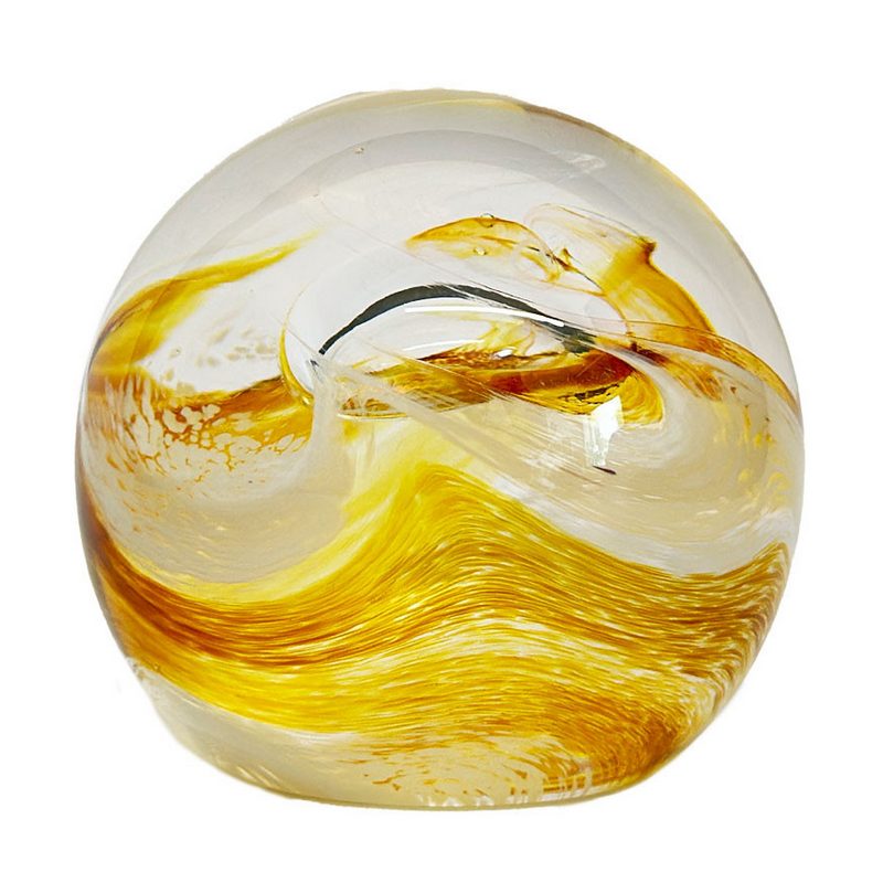 Caithness Glass Mooncrystal Gold Paperweight U25020 main