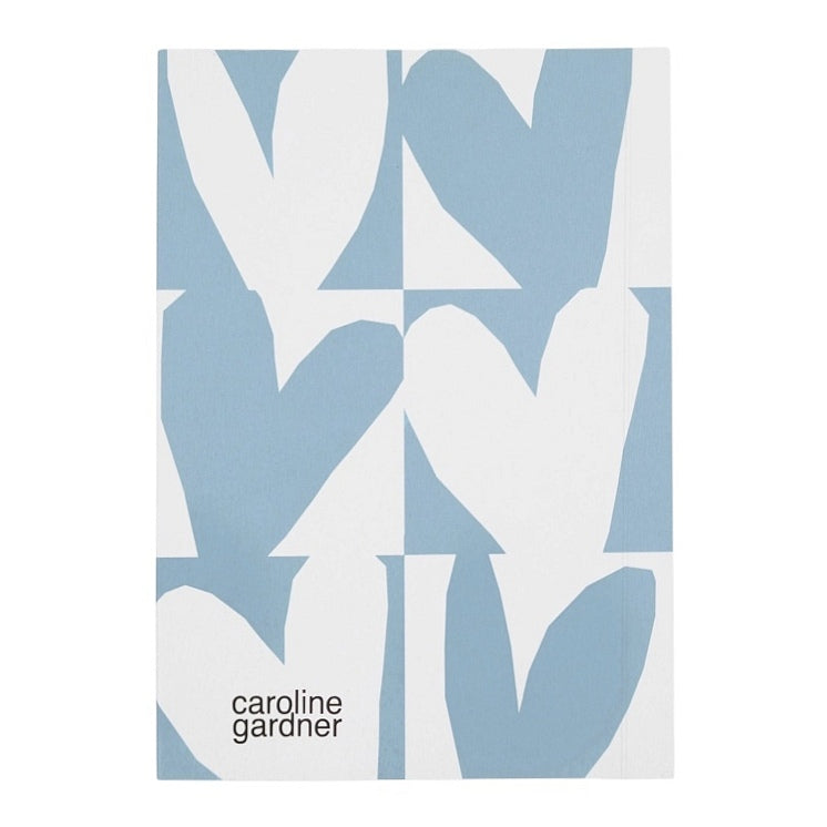 Caroline Gardner A5 Softback Notebook Blue Checkmate Heart SBN109 rear