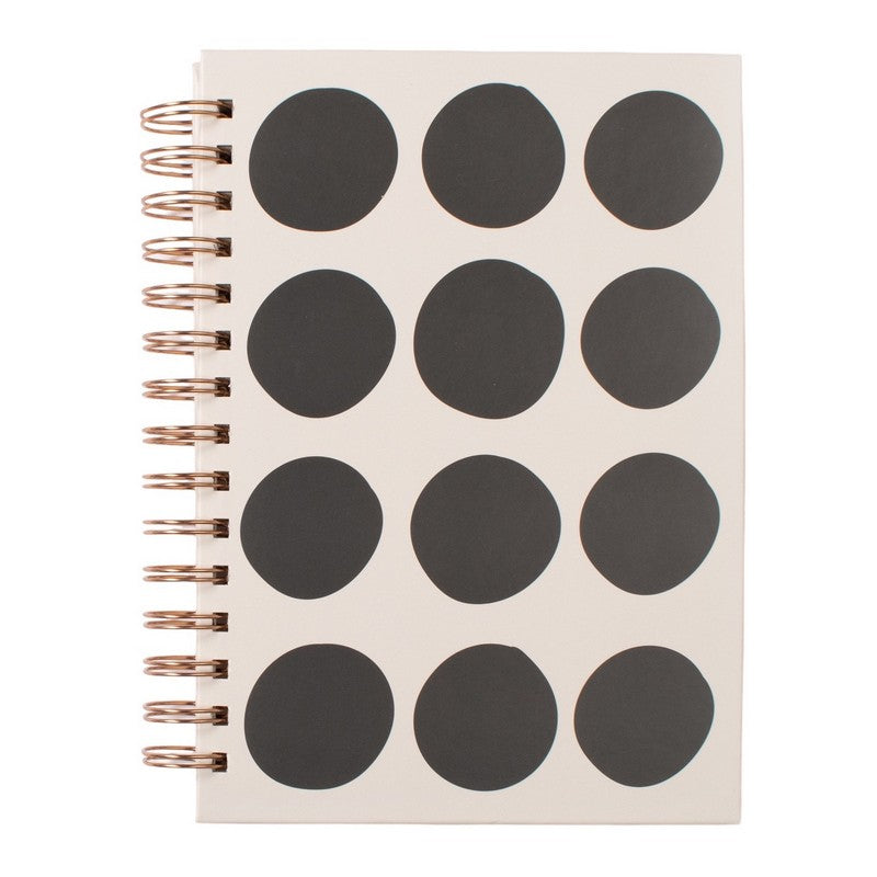 Caroline Gardner A5 Spiral Notebook Stamped Spot ASN103 front