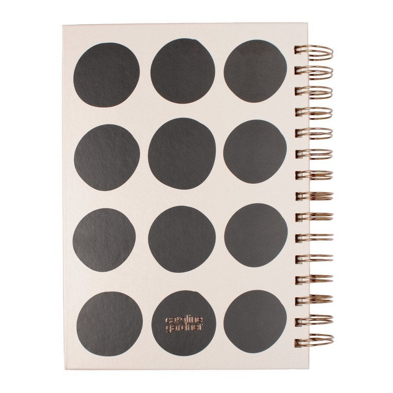 Caroline Gardner A5 Spiral Notebook Stamped Spot ASN103 back