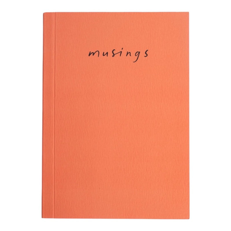 Caroline Gardner A6 Thin Softback Notebook Orange Musings MNB100 front