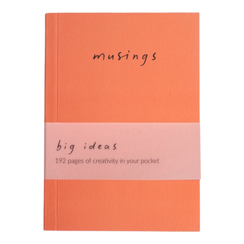 Caroline Gardner A6 Thin Softback Notebook Orange Musings MNB100 main